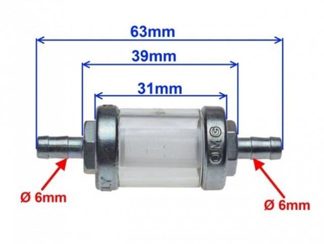 Filtru benzina scuter (model 5) 6mm