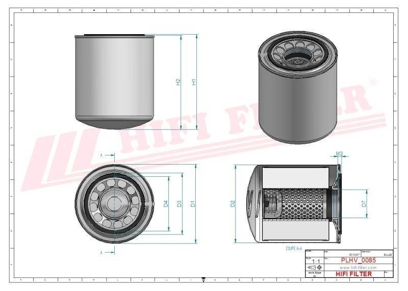 Filtru hidraulic SH 59005 HIFI FILTER