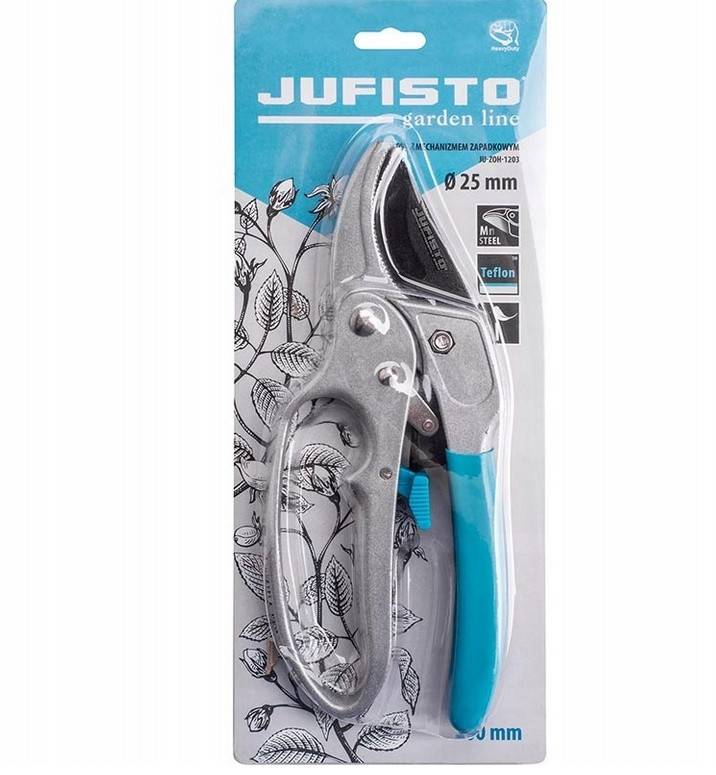 Foarfecă de grădină Jufisto , mecanism cu clichet, 200 mm, diametru de tăiere până la 25 mm