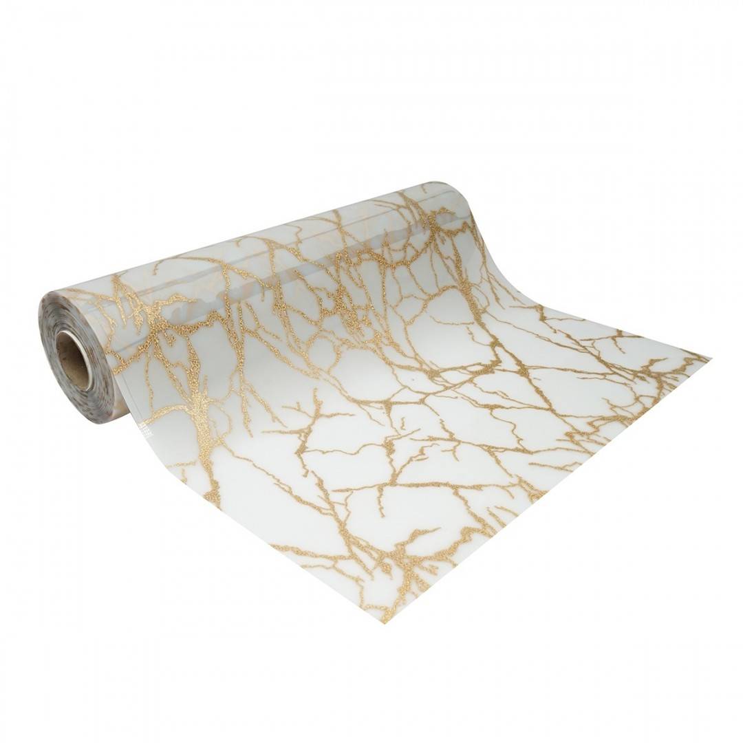 Folie protectie masa decorativa PVC siliconizat 100cm, grosime 0.8mm, model marmura 20m/rola Breckner Germany