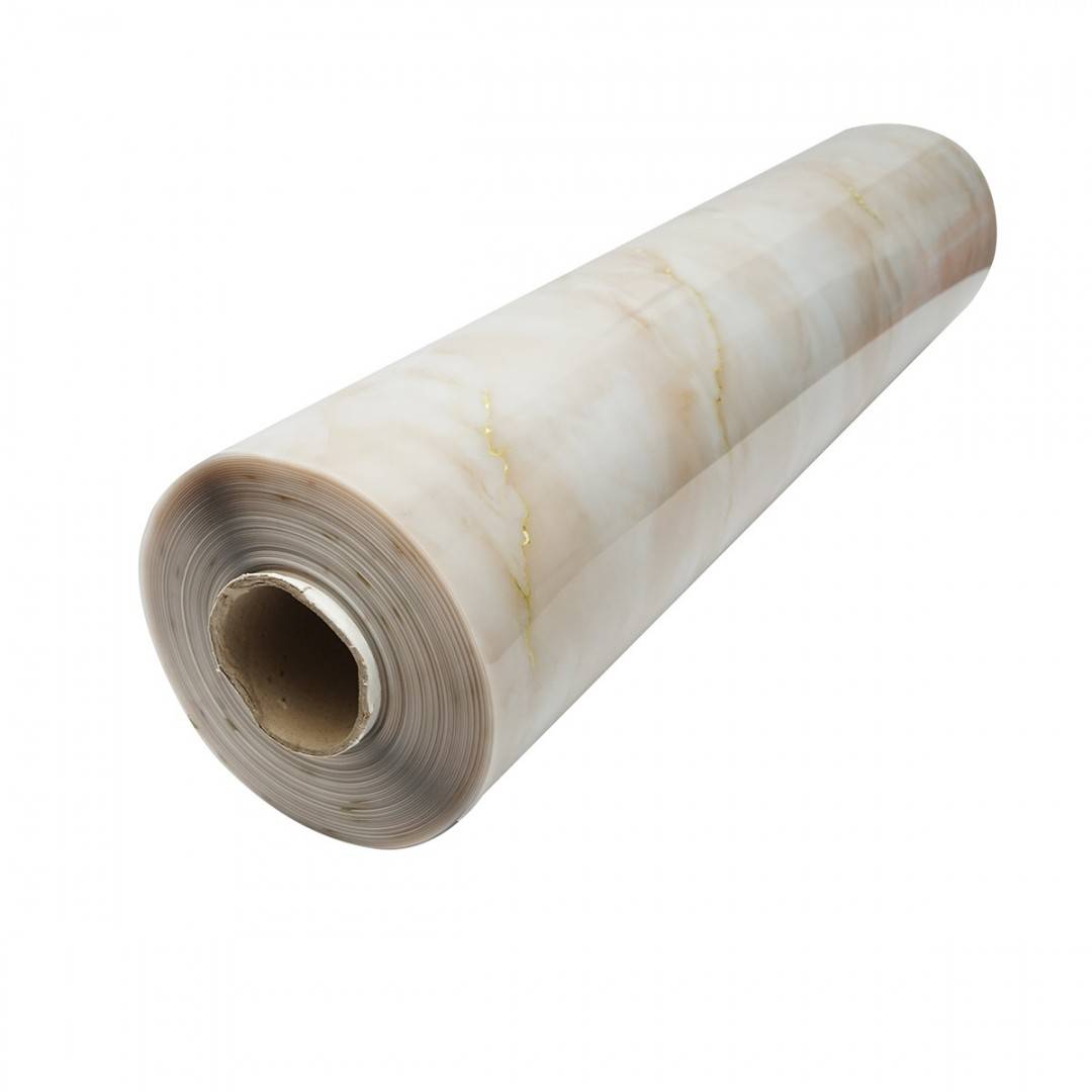 Folie protectie masa decorativa PVC siliconizat 100cm, grosime 0.8mm, model marmura natur 20m/rola Breckner Germany
