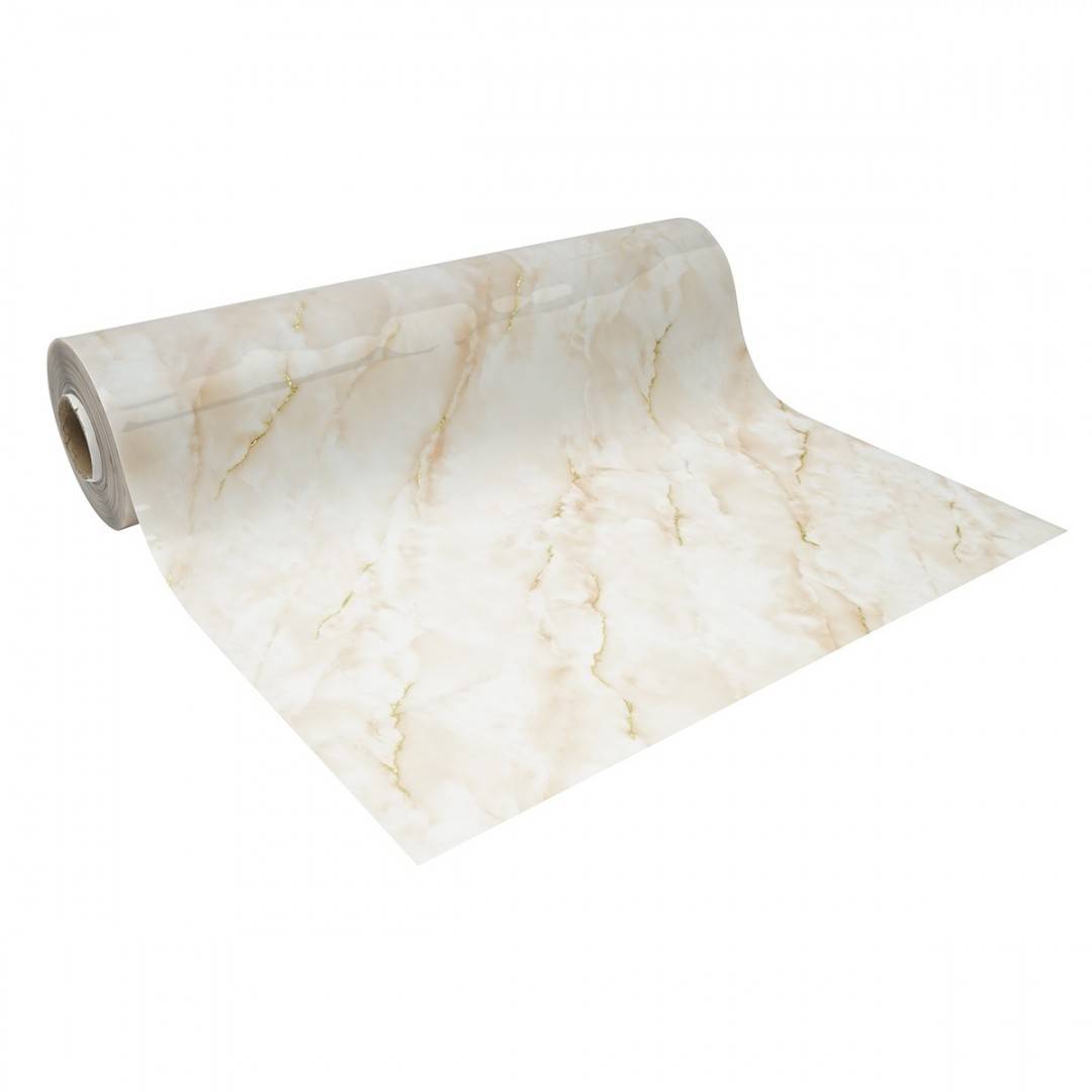Folie protectie masa decorativa PVC siliconizat 100cm, grosime 0.8mm, model marmura natur 20m/rola Breckner Germany
