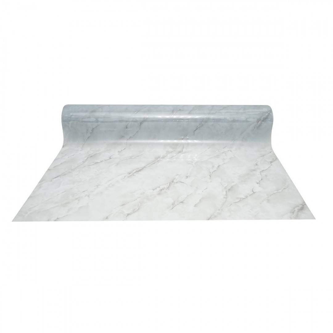 Folie protectie masa decorativa PVC siliconizat 100cm, grosime 1.2mm, model marmura gri 20m/rola Breckner Germany