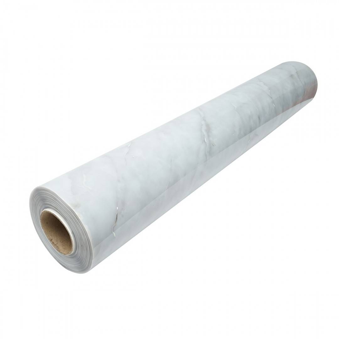 Folie protectie masa decorativa PVC siliconizat 100cm, grosime 1.2mm, model marmura gri 20m/rola Breckner Germany
