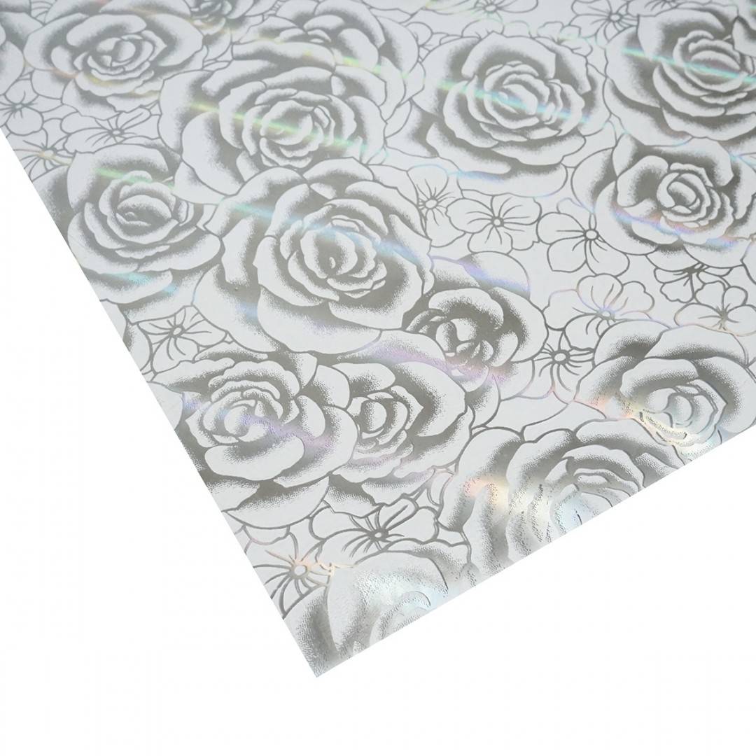 Folie protectie masa transparenta PVC siliconizat 100cm, grosime 1.2mm, model trandafiri 20m/rola Breckner Germany
