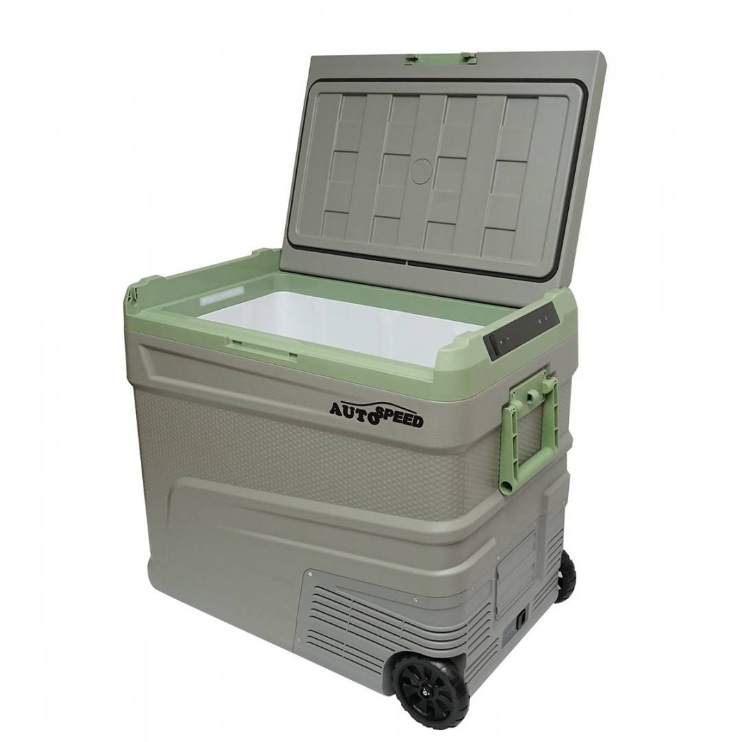 Frigider auto cu compresor 60W, capacitate 64.2L, tensiune alimentare 12-24-220V, ecran LCD, USB, 692x416x585mm G65 AUTOSPEED