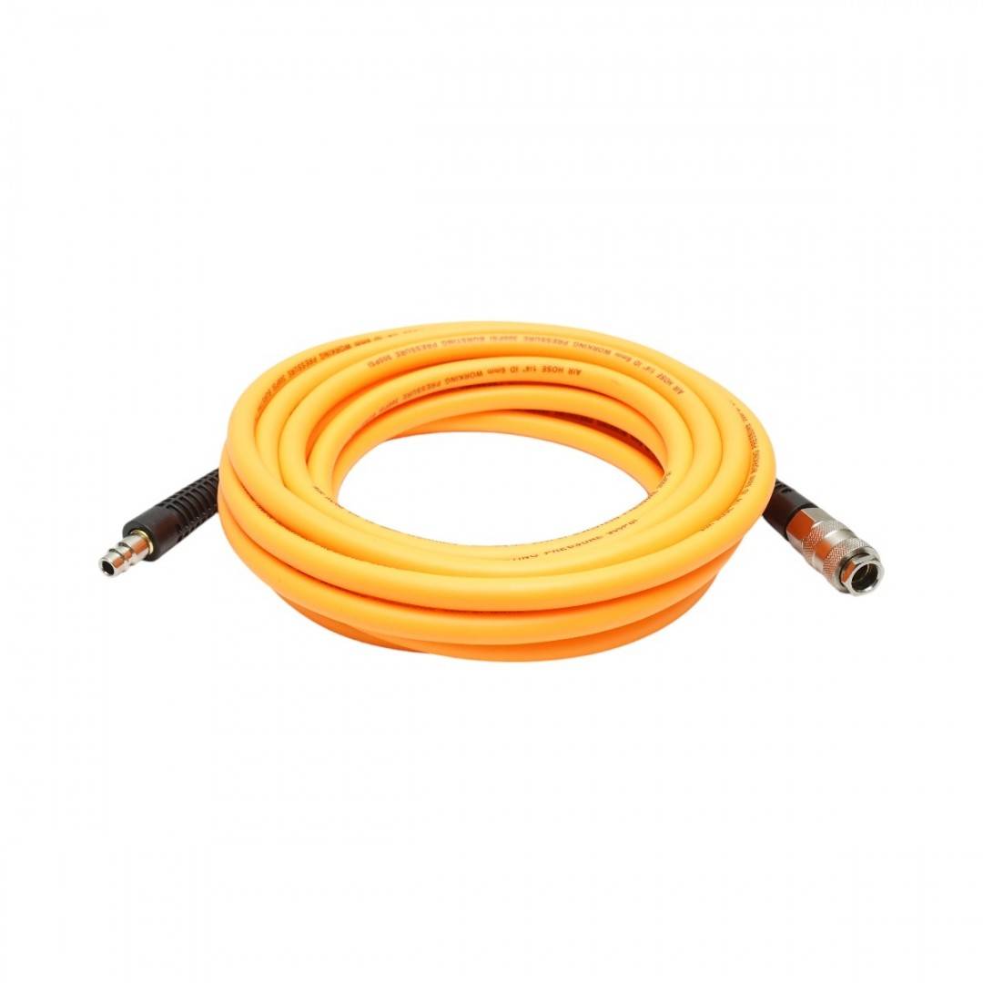 Furtun aer compresor profesional 7.5m din PVC si cuplare rapida universala Breckner Germany