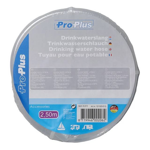 Furtun apa potabila transparent 2.5M 10x15mm