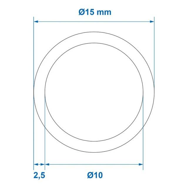 Furtun apa potabila transparent 2.5M 10x15mm