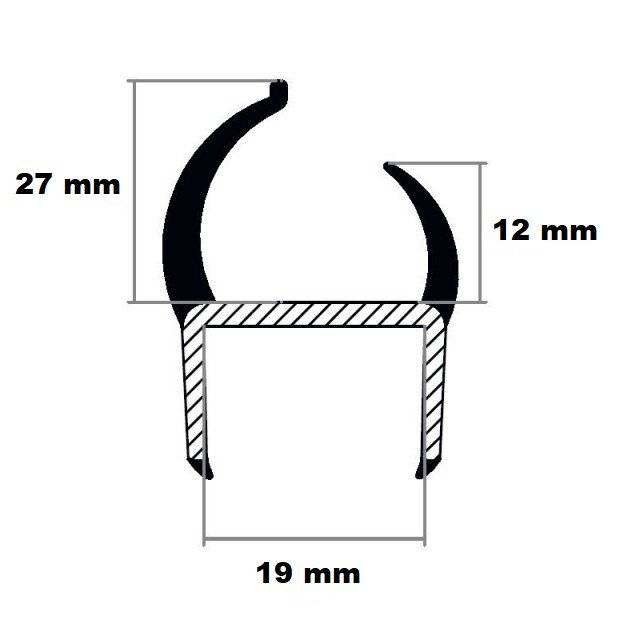 Garnitura de etansare PVC RIGID 27x12x19mm
