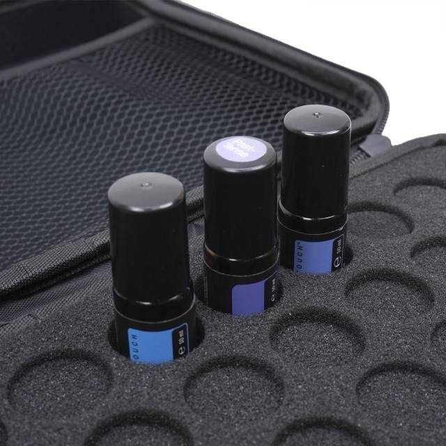 Geanta uleiuri esentiale PNI MyOil 60 cu burete protectie, culoarea Negru