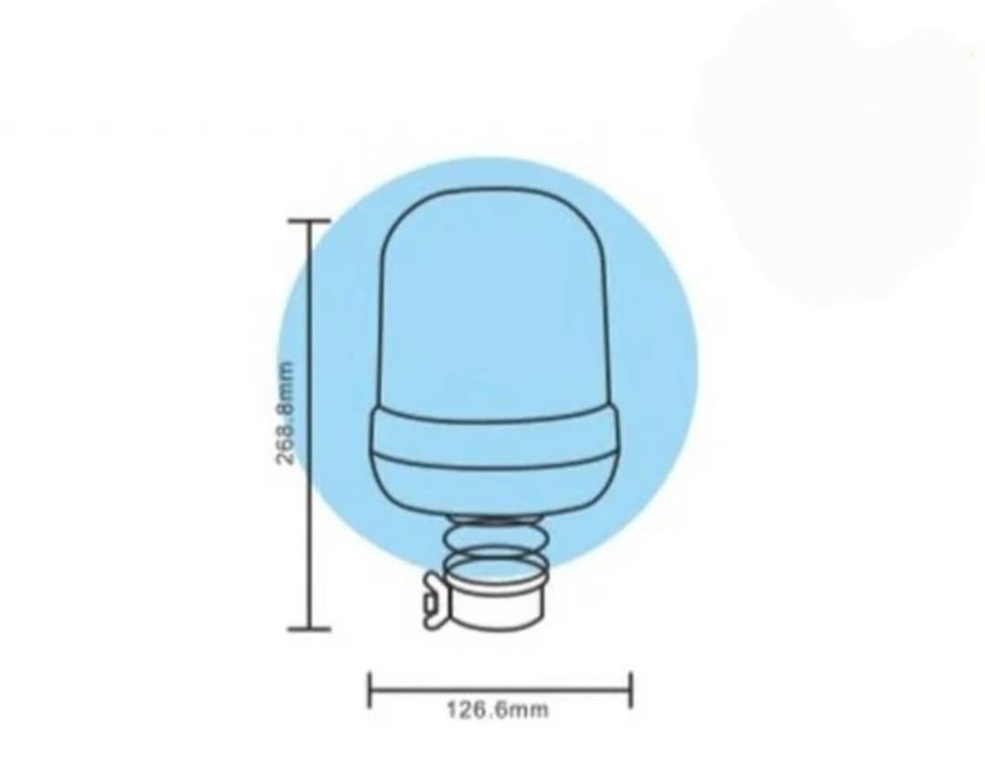Girofar 12-24V cu bec H1 angrenaj cu melc (necesita suport tubular)