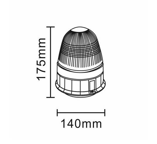 Girofar 12-24V LED cu magnet
