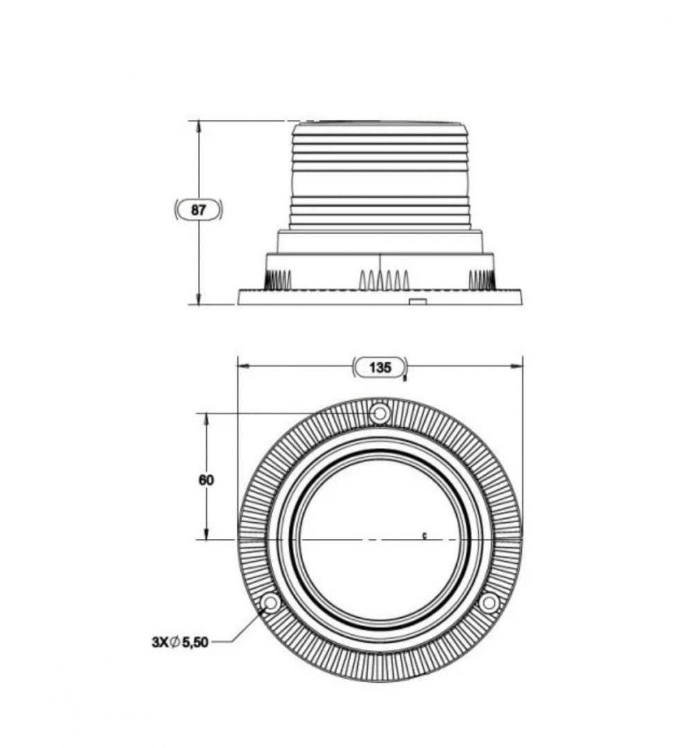 Girofar 12/24V led cu magnet