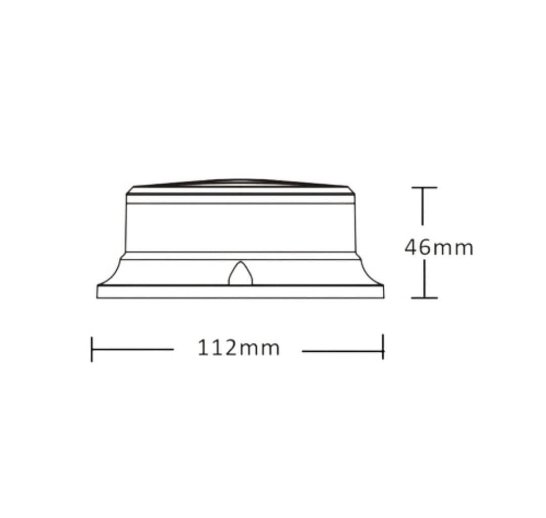Girofar 18 LED Albastru 12/24V , R10