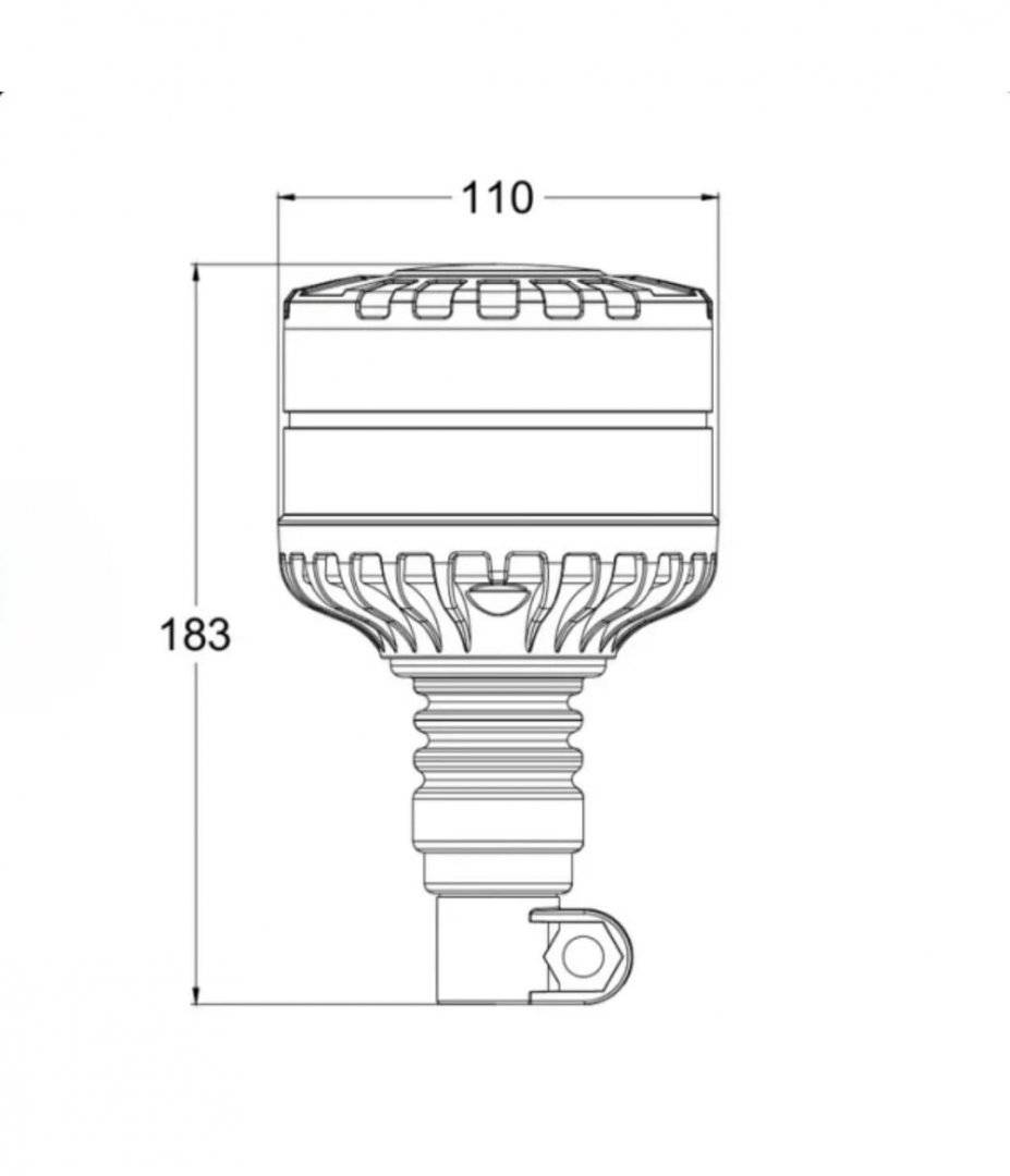 Girofar auto 16 LED, 36W (necesita suport tubular)
