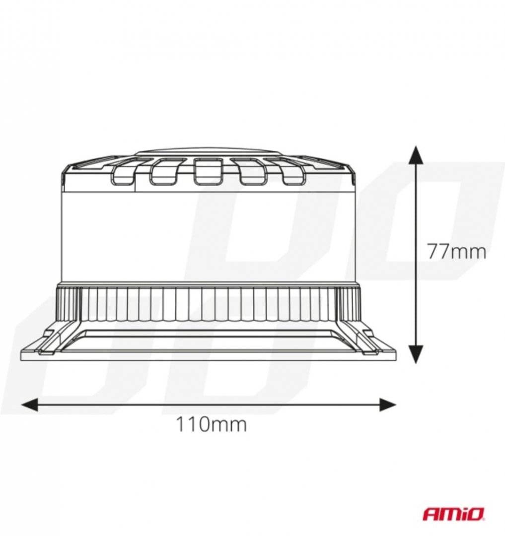 Girofar auto cu efect stroboscopic W28B 12V 24V AMIO