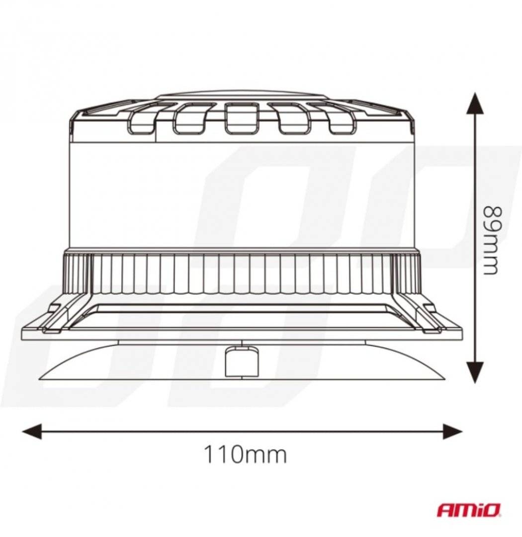 Girofar auto cu efect stroboscopic W28M 12V 24V AMIO