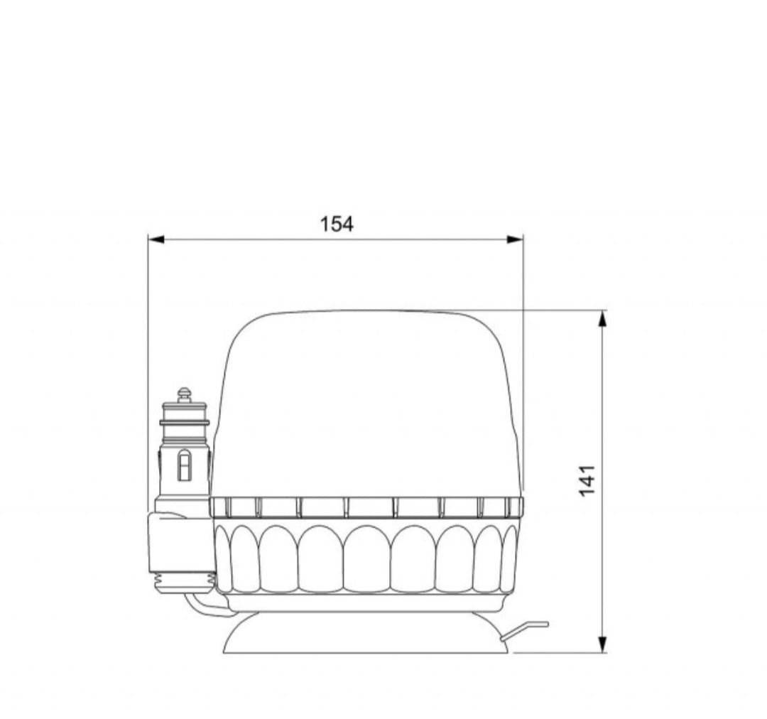 Girofar cu magnet 10V / 30V Portocaliu LED VIGNAL