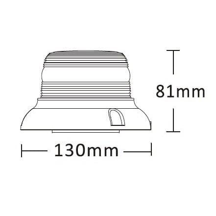 Girofar LED 12/24V cu magnet