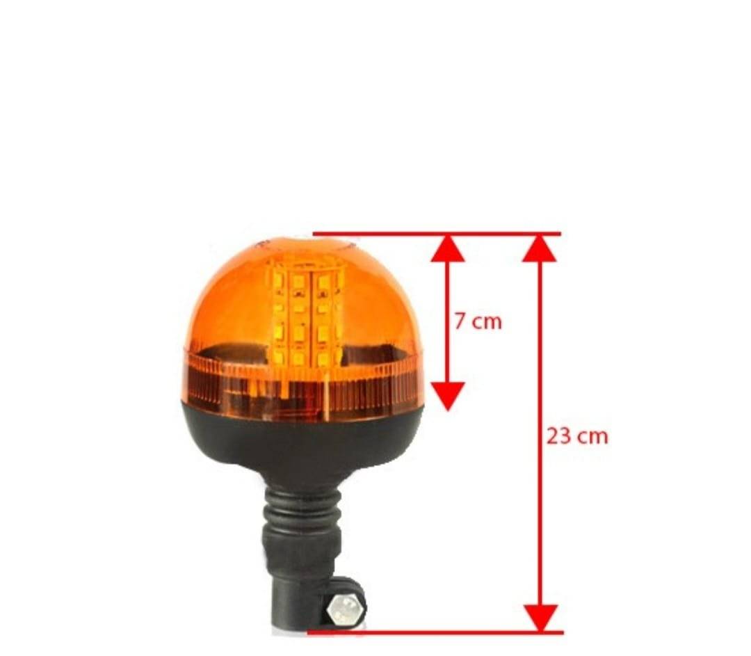 Girofar LED cu efect de rotatie sau stroboscopic si suport tubular