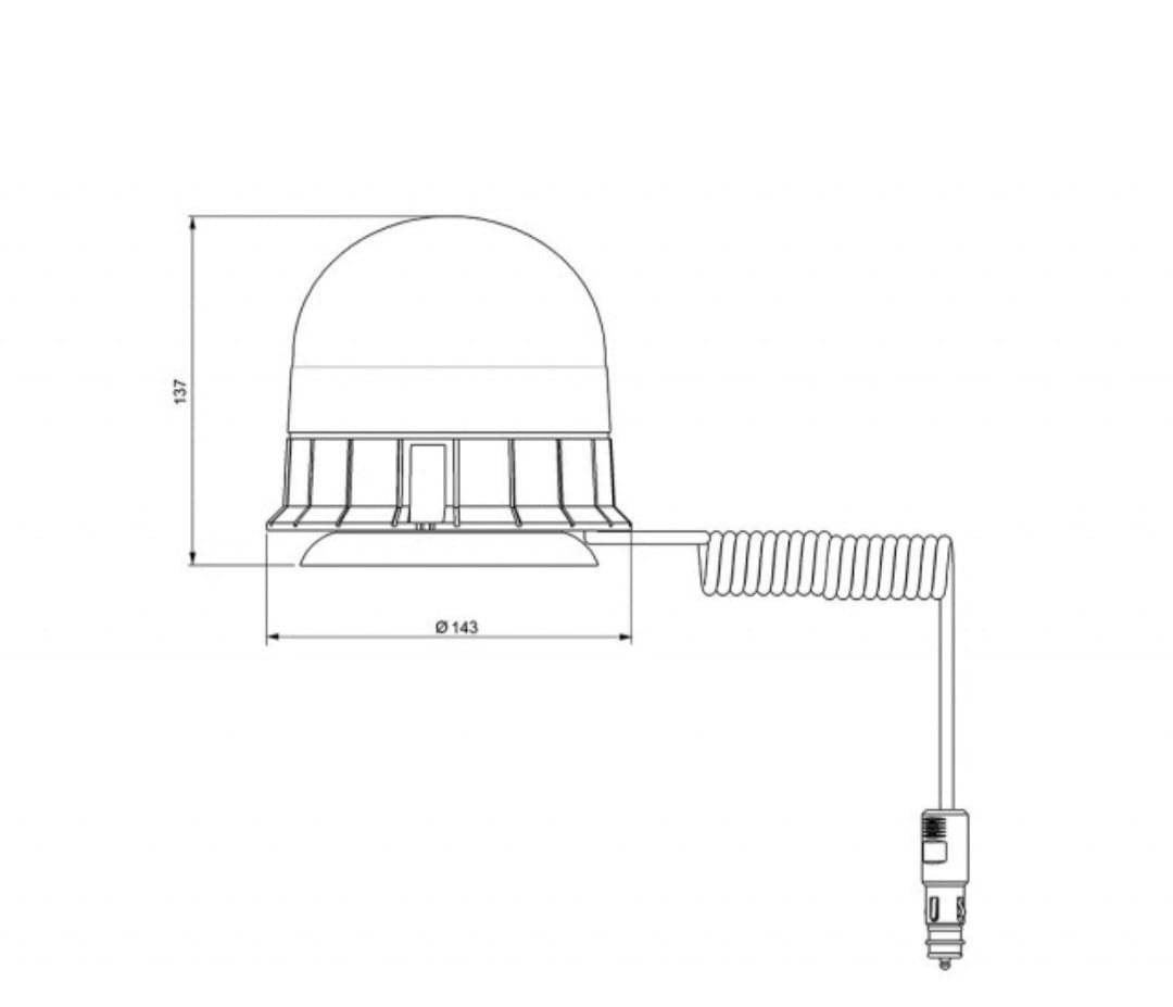 Girofar LED ecologic cu efect dublu flash magnetic VIGNAL