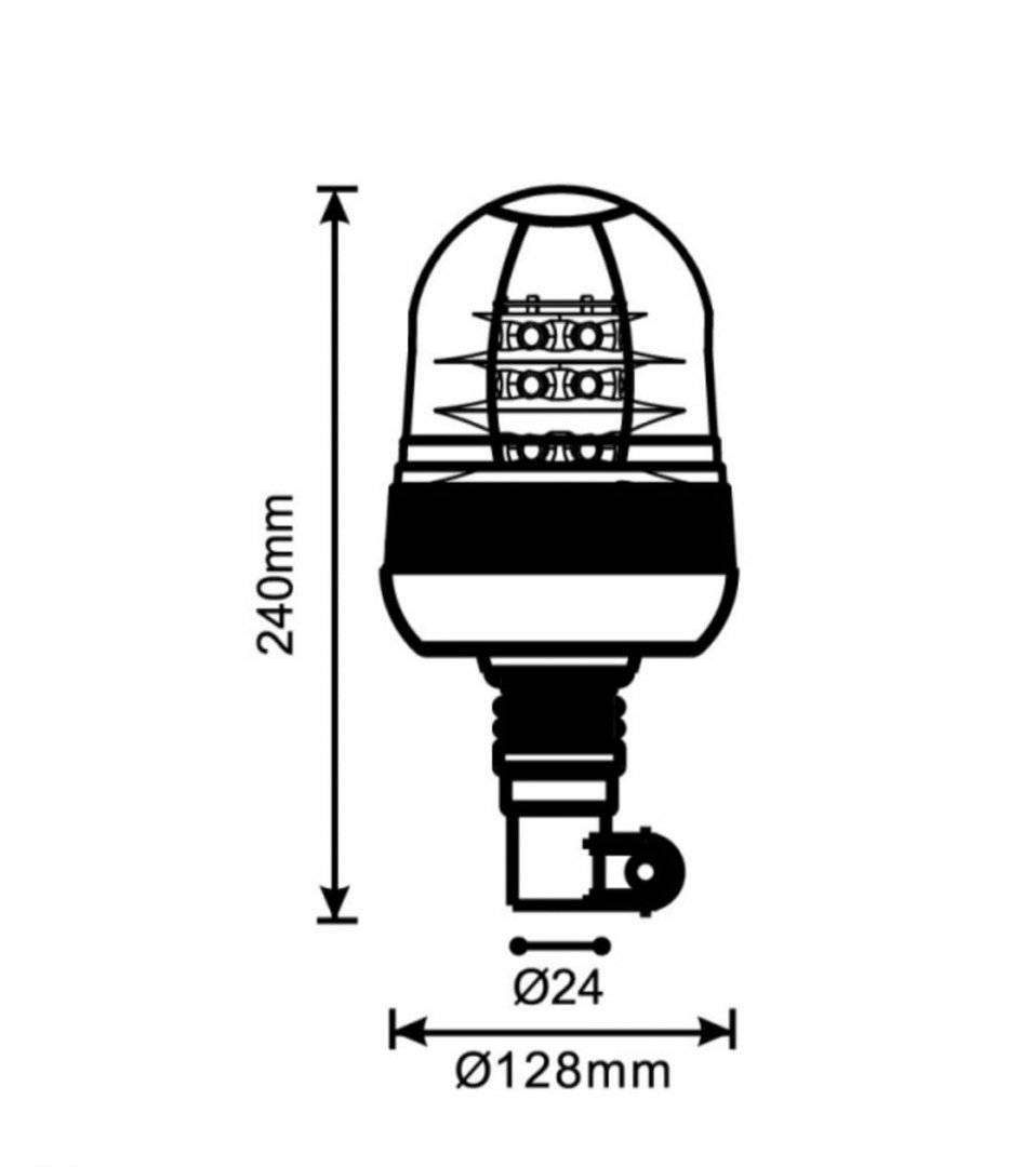 Girofar LED pentru suport tubular