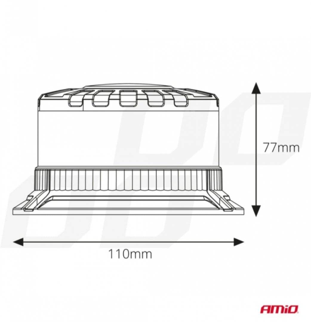 Girofar led W28B 12V 24V AMIO