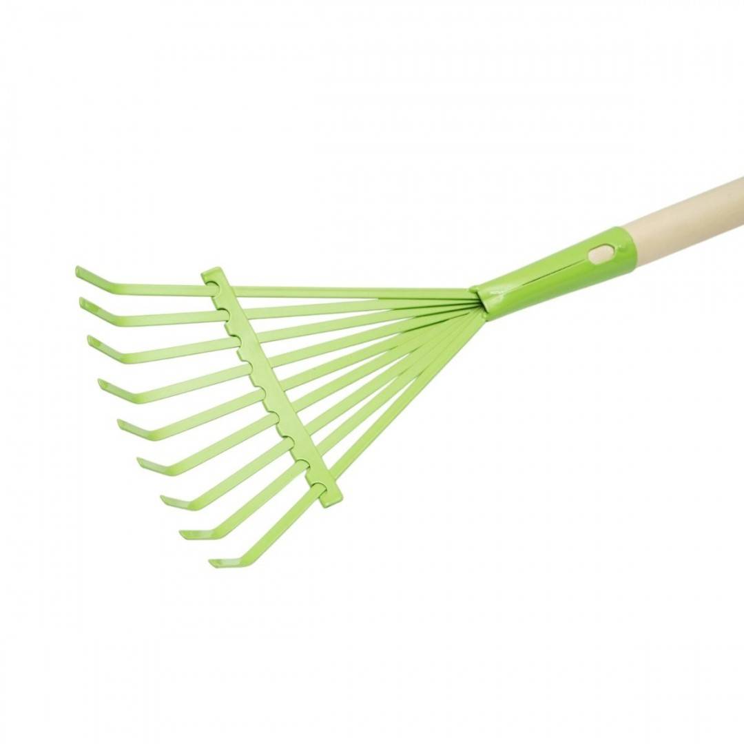 Grebla frunze metalica cu 9 dinti, coada din lemn 510mm, lungime 700mm Breckner Germany