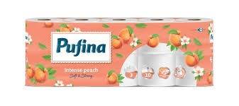 Hartie igienica Pufina Intense Peach 10 role, 3 straturi