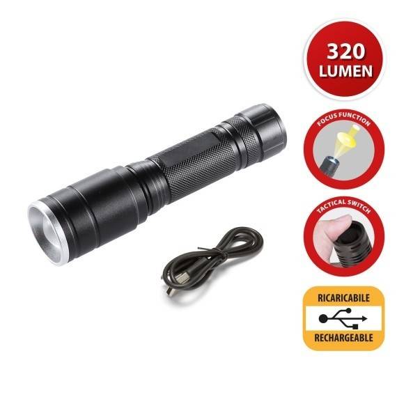 HUNTER: Lanterna LED reincarcabila 5W cu functie de zoom