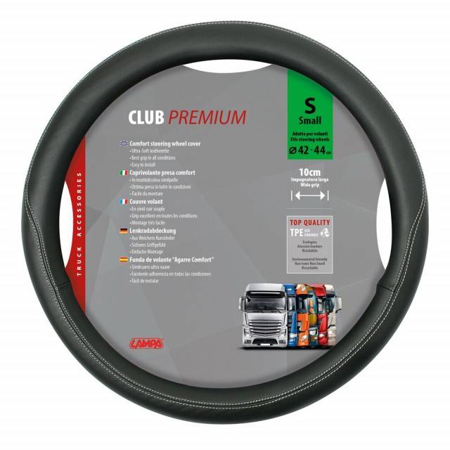 Husa volan Club Premium negru 42-44cm