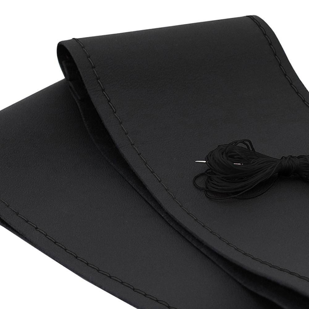 HUSA VOLAN CU SNUR PIELE NATURALA NEGRU 39-40 CM