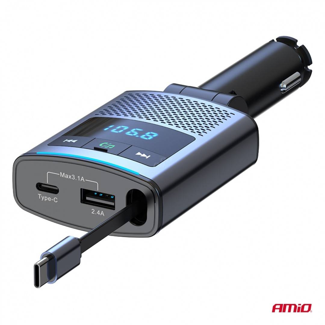 Incarcator - Modulator FM - Bluetooth Amio