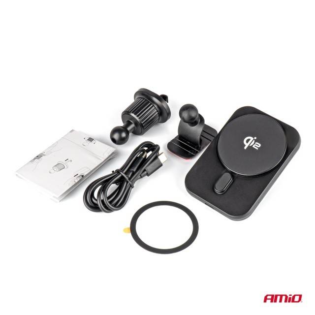 Incarcator auto rapid magnetic wireless Qi2 15W
