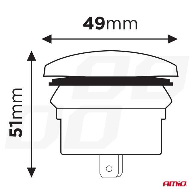 Incarcator de telefon rezistent la apa cu lumina de fundal LED ROSU 2xUSB 12/24V