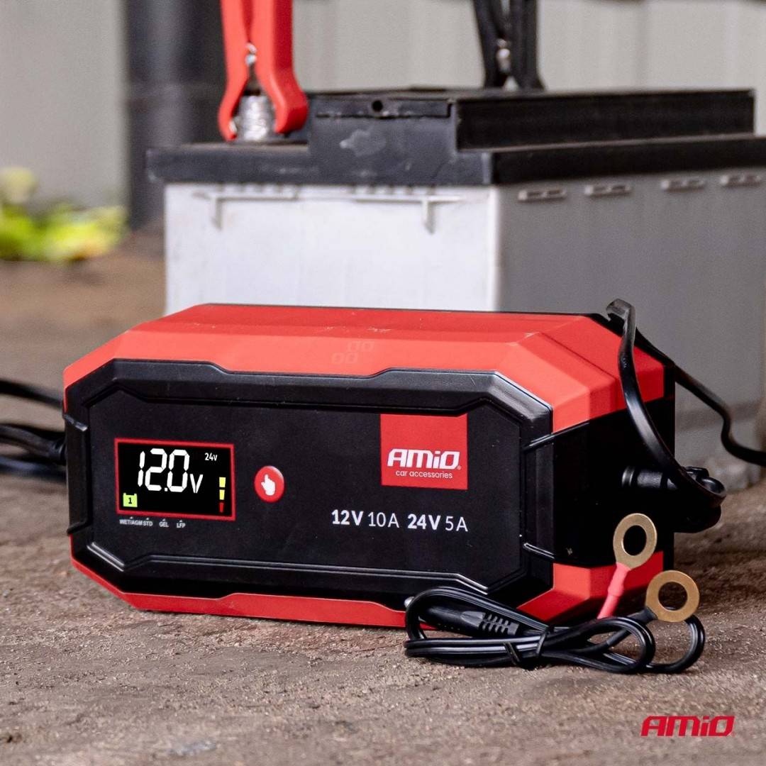 Incarcator digital baterie LiFePo4 MAX 10A 12/24V PRO Amio