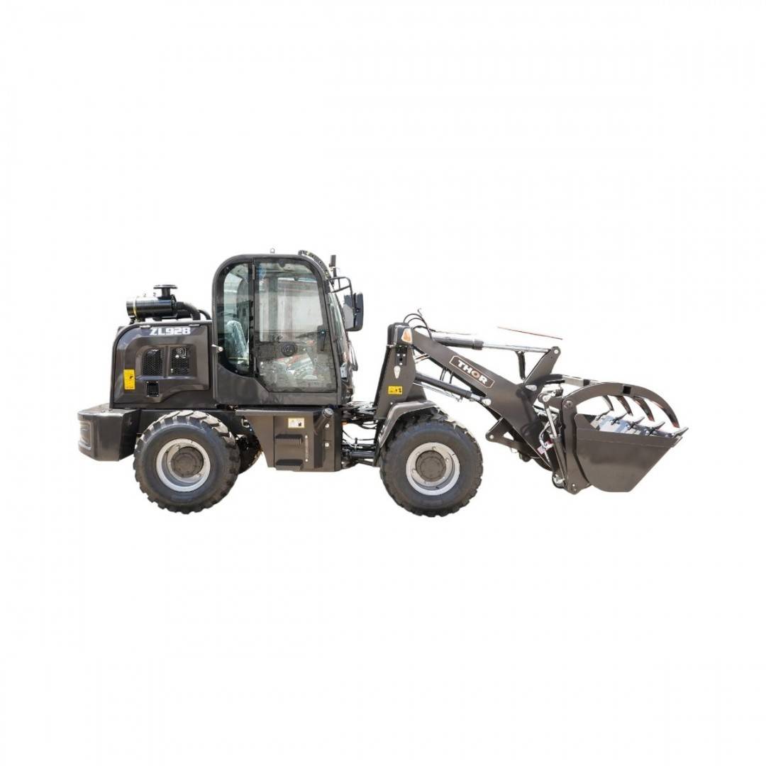 Incarcator frontal articulat WOLA 1T, 4x4, motor diesel 57CP, cupa cu gheara 0.8 m³ THOR