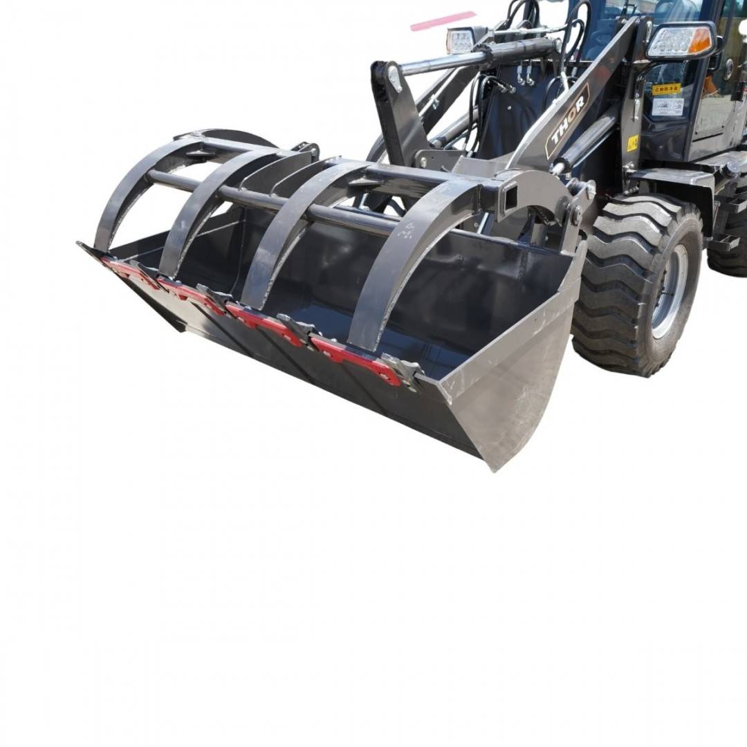 Incarcator frontal articulat WOLA 1T, 4x4, motor diesel 57CP, cupa cu gheara 0.8 m³ THOR