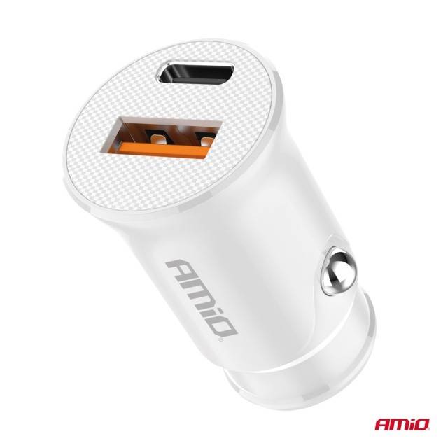 Incarcator USB-A + USB-C 20W 12/24V AMIO