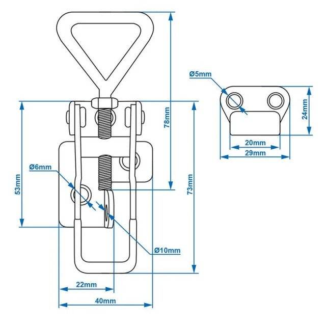 Inchizatoare oblon ajustabila 115-125mm