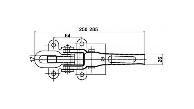 Inchizator excentric 250-285 mm