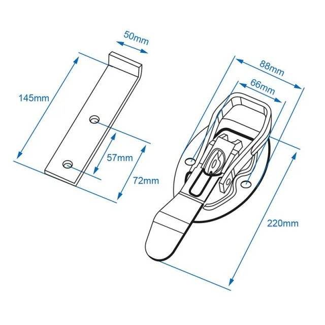 Inchizator oblon 220x40mm