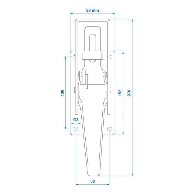 Inchizator oblon 270x80mm