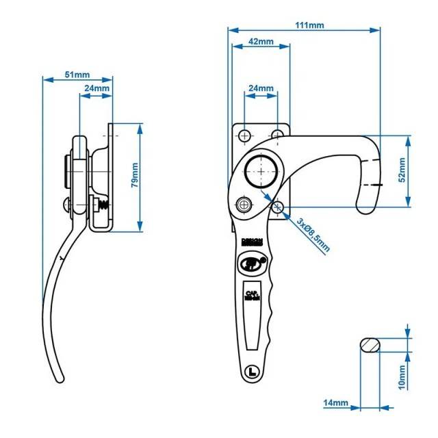 Inchizator oblon stanga SPP ZB-12L