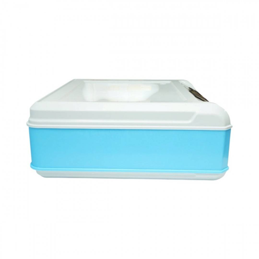 Incubator automat 100 oua 80W, 12V-220V, rotire automata, ovoscop LED, control temperatura, umiditate, afisaj digital, alarma