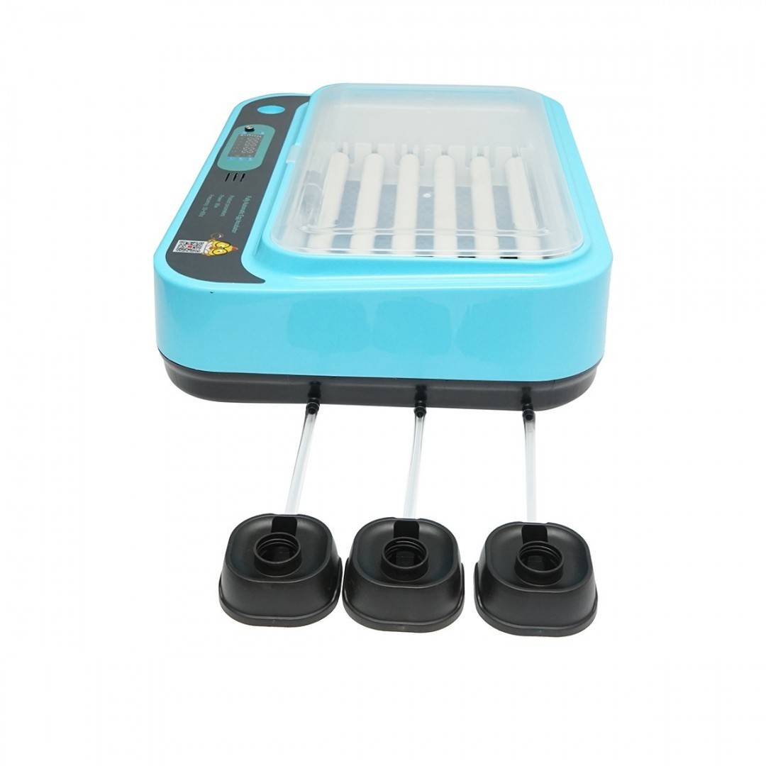 Incubator automat 36 oua 80W, 12V-220V, rotire automata, control temperatura, umiditate, afisaj digital