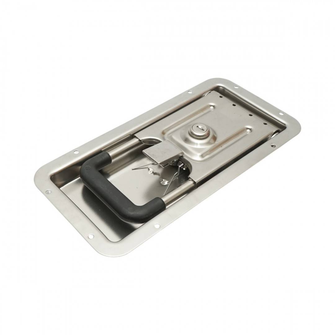 Incuietoare usa camion incastrat 16mm cu 2 chei din otel inoxidabil 270x130x23.5mm