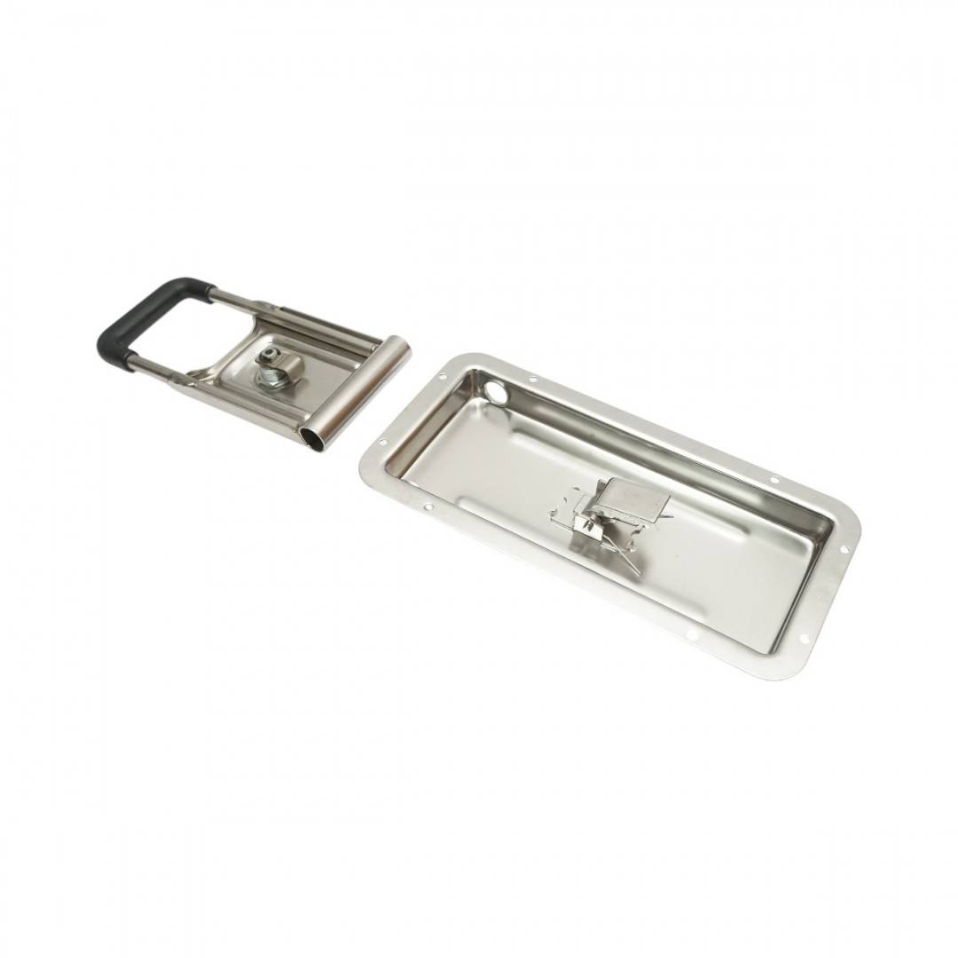Incuietoare usa camion incastrat 16mm cu 2 chei din otel inoxidabil 270x130x23.5mm
