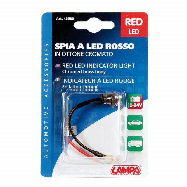 Indicator LED rosu 12/24V - 15A